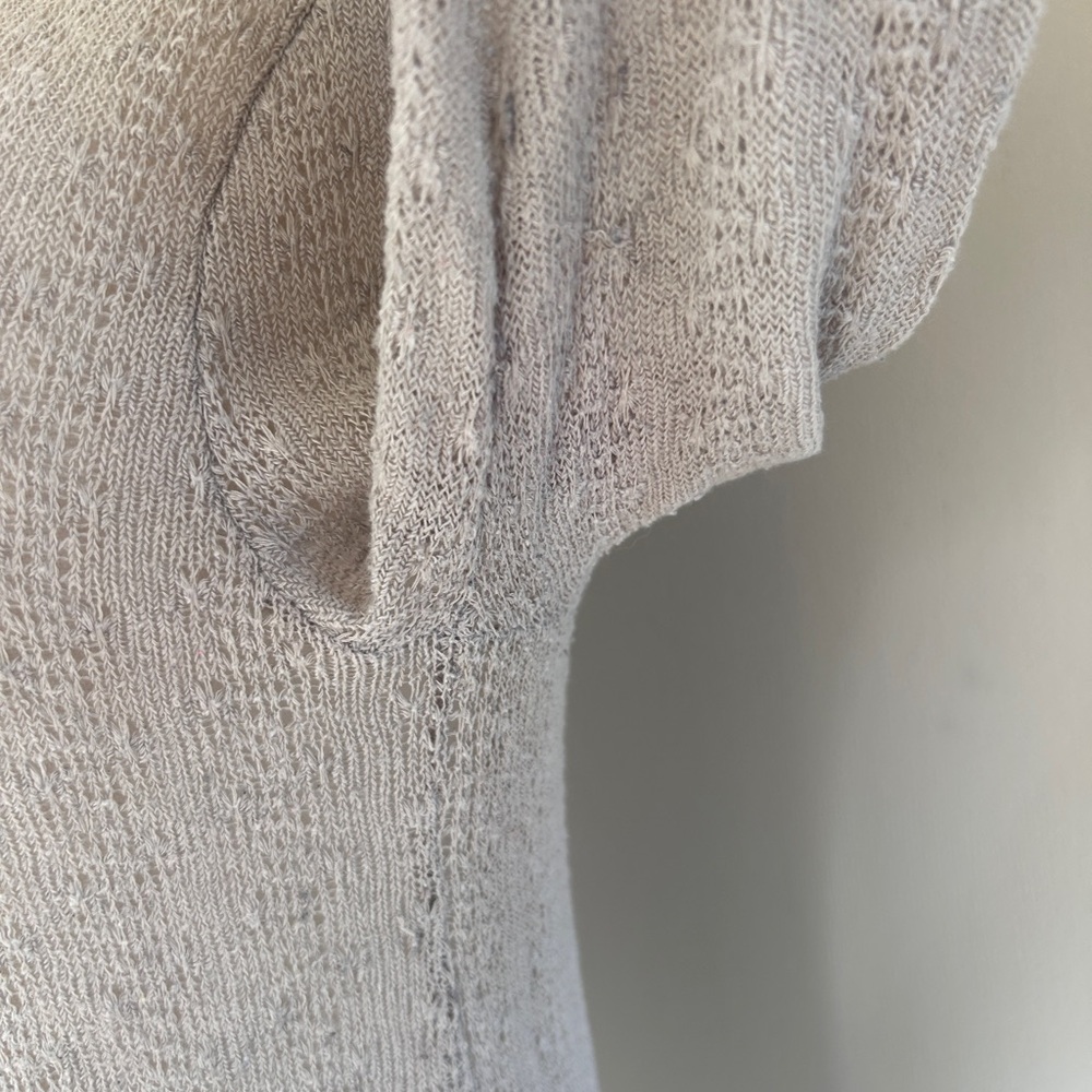 Y2K VOLCOM Hooded Sheer Open Knit V-Neck Long Sleeve Top Indie Grunge Skater M/L - Picture 10 of 16